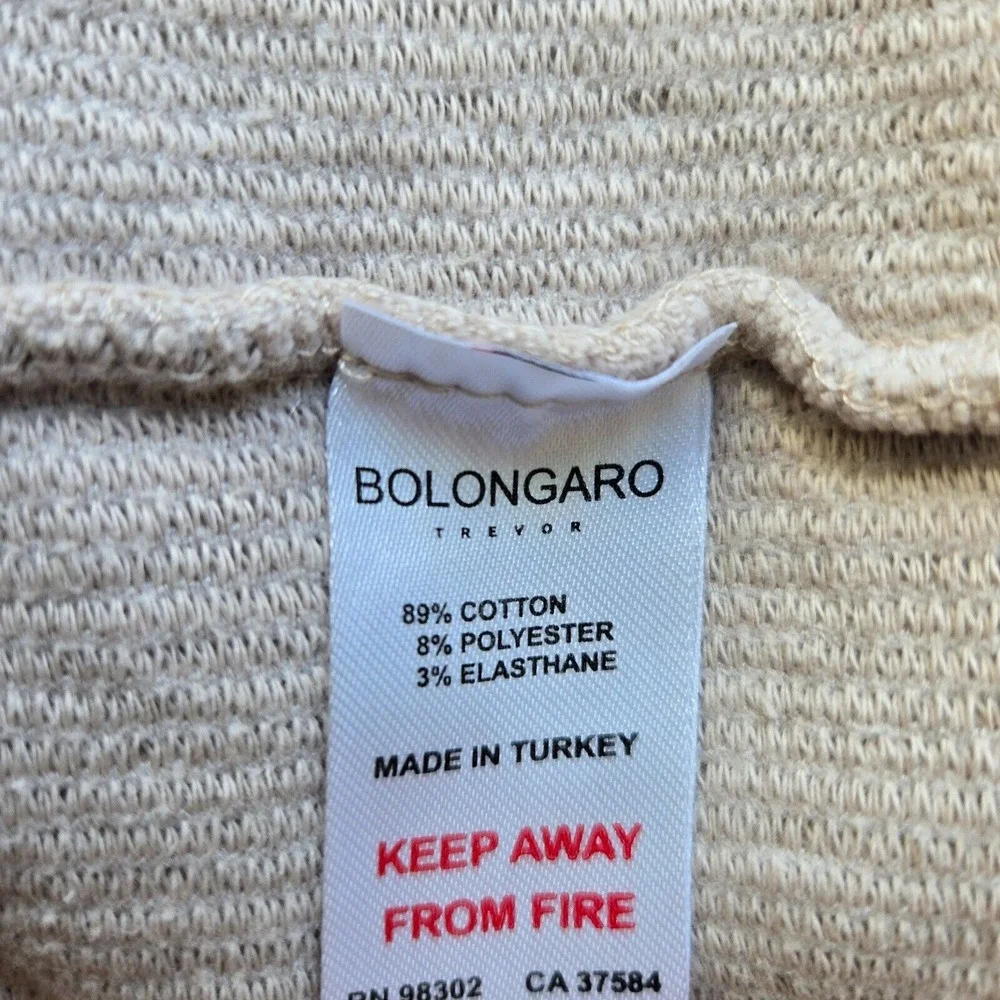 Bolongaro Trevor Size Medium Decorative Pocket Crewneck Sweatshirt Sweater‎ Tan